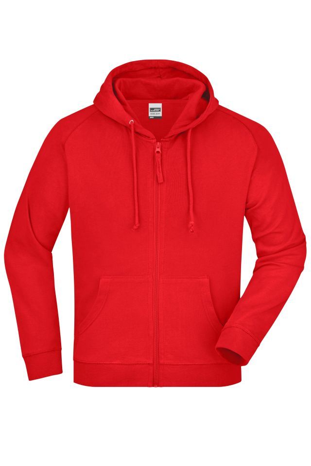 Hooded Jacket Klassische Kapuzenjacke aus hochwertiger French-Terry-Qualität rot, Gr. S