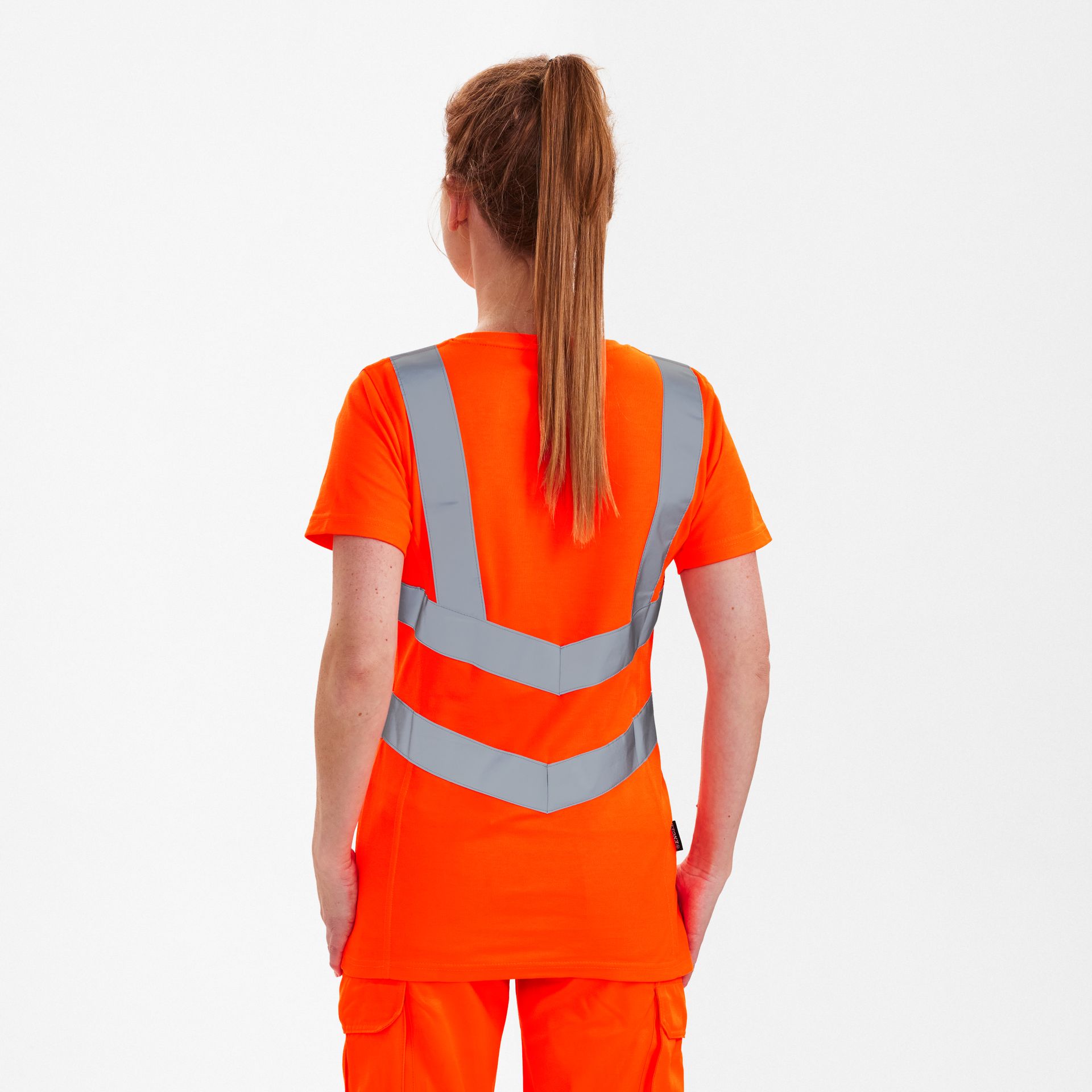 Safety Damen T-Shirt Hi-vis Orange, Gr. L