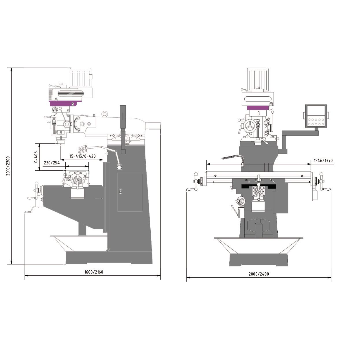 Bohr-Fräsmaschine Optimum OPTImill MF 4-B