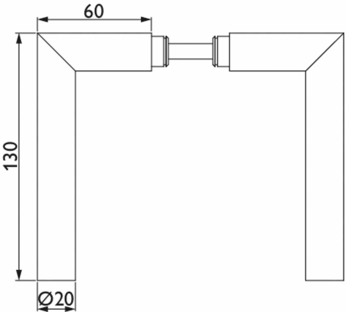 Glastür-Schlosskasten 6011 OL - Venezia - ohne Lochung - inkl. Bandpaar 6315-20 & Rahment. Holzzarge - und Drückerpaar 1802-60