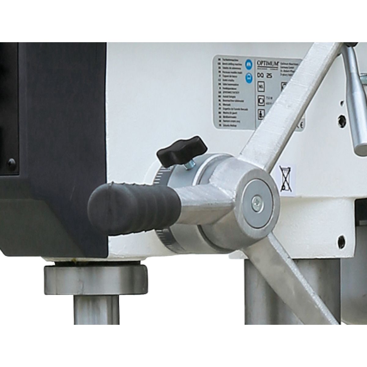 Säulenbohrmaschine Optimum OPTIdrill DQ 25 Aktions-Set inkl. Schraubstock