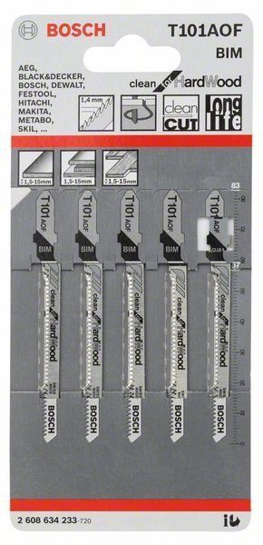 Bosch Stichsägeblatt T 101 AOF Clean for Hard Wood