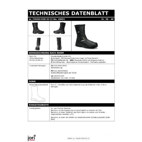 ELTEN jo_TOUGH Sicherheitsstiefel High S3 ESD, Schwarz, Gr. 44