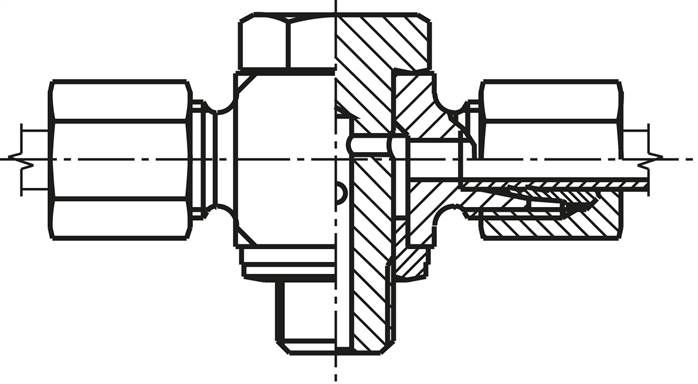 T-Schwenkverschraubung G 1/8"-6 L (M12x1,5), Stahl verzinkt