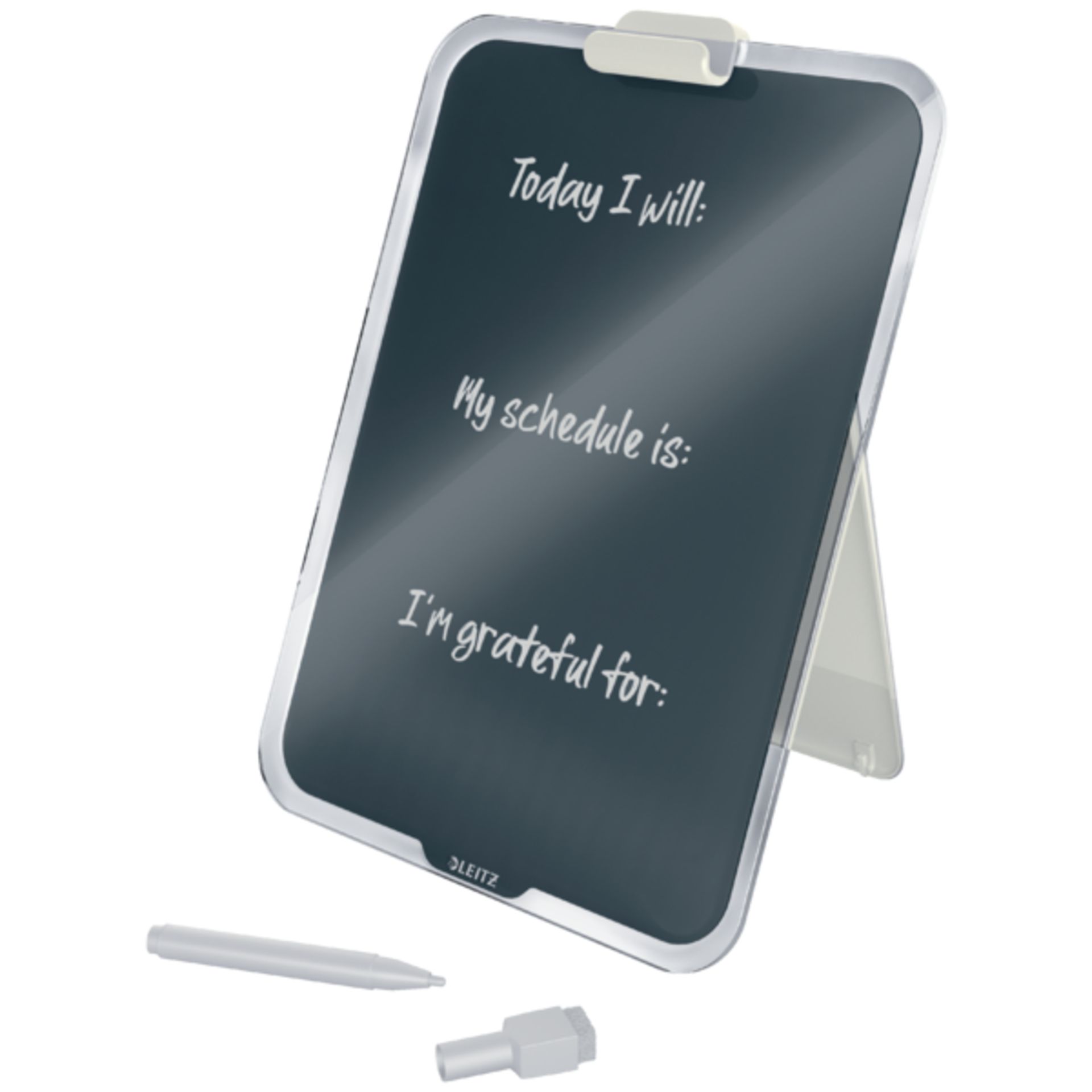 Desktop-Notizboard Cosy 216x297mm Glas grau