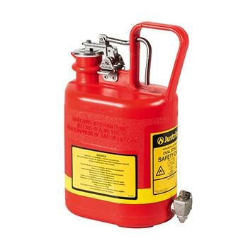 Sicherheitskanister TypI oval HDPE, 4,0l rot, mit Ablaufhahn B150xT360xH254 mm