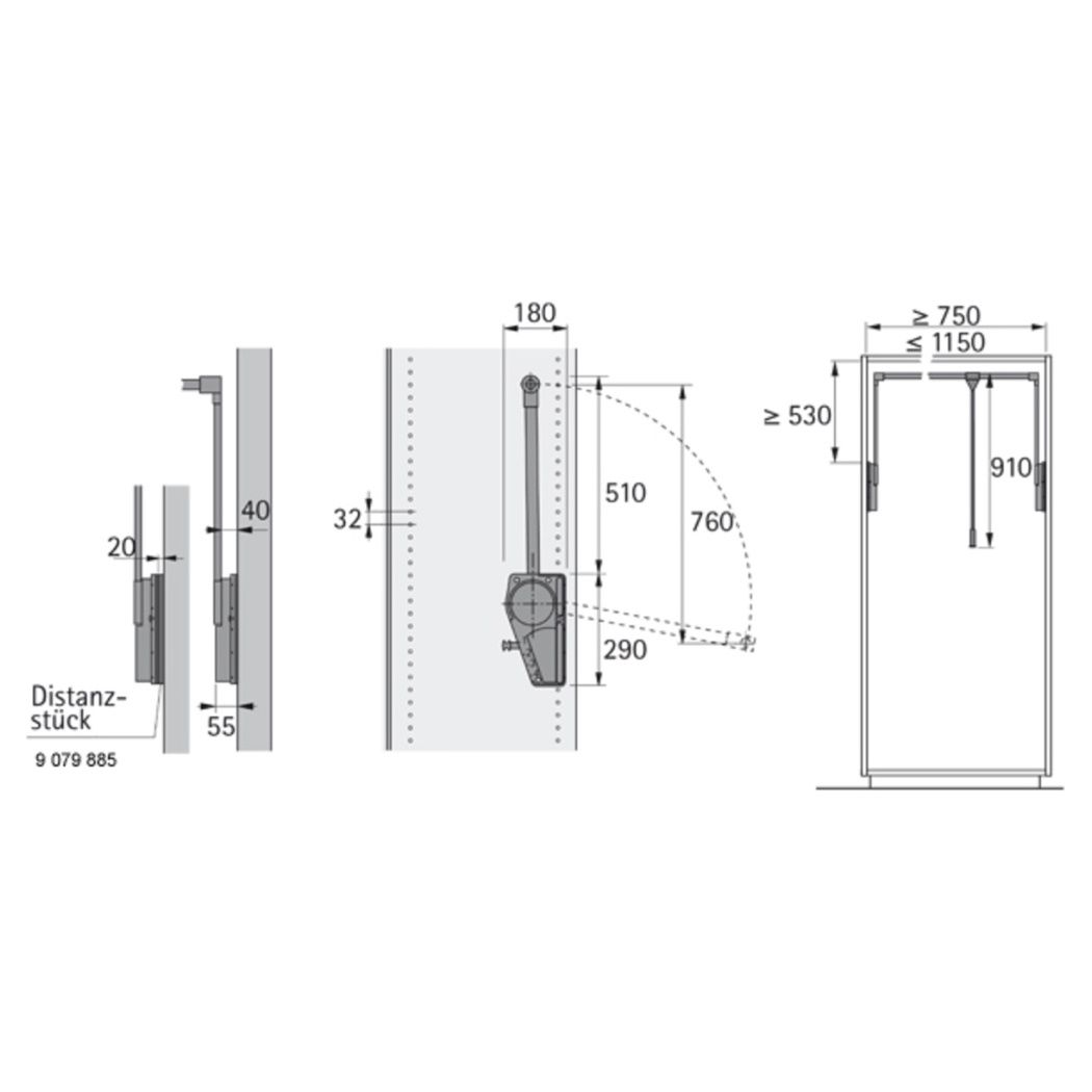 HETTICH Distanzstück 20 mm