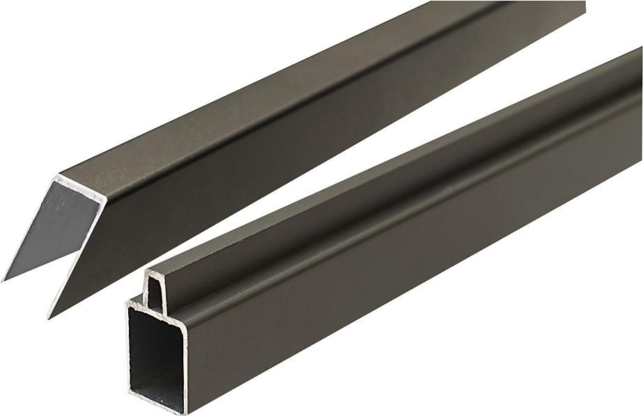 ECOSTECK- Set Aluminium für ein Eckelement 32/25x20x900mm, ANTHRAZITStart & Abschluss