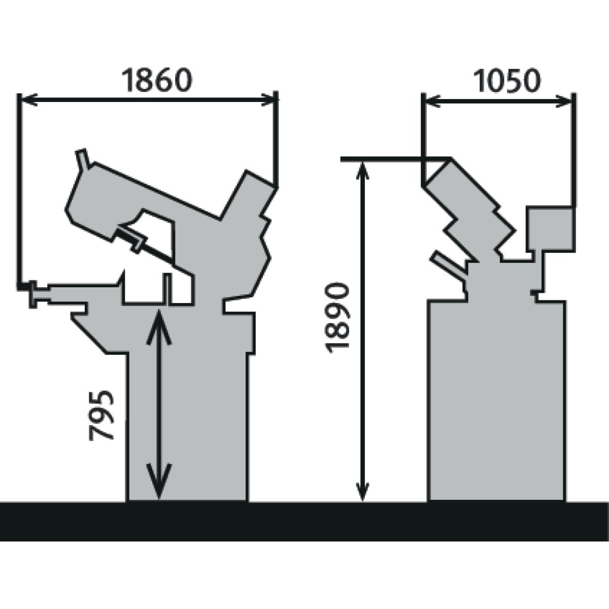 Halbautomatische Schwenkrahmen-Metallbandsäge Metallkraft BMBS 230 x 280 HA-DG