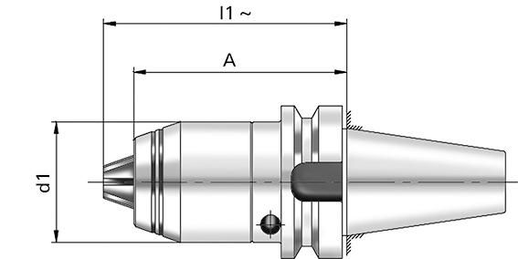 Kurzbohrfutter CNC JIS B6339 Innenkühlung 1-16mm BT40 FORMAT