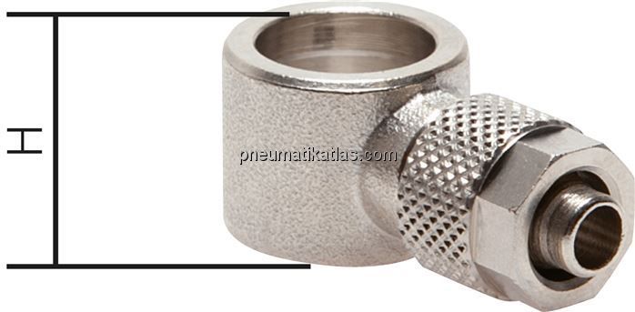 Verschraubung, L-Ringstück G 1/4"-10x8mm, Messing vernickelt