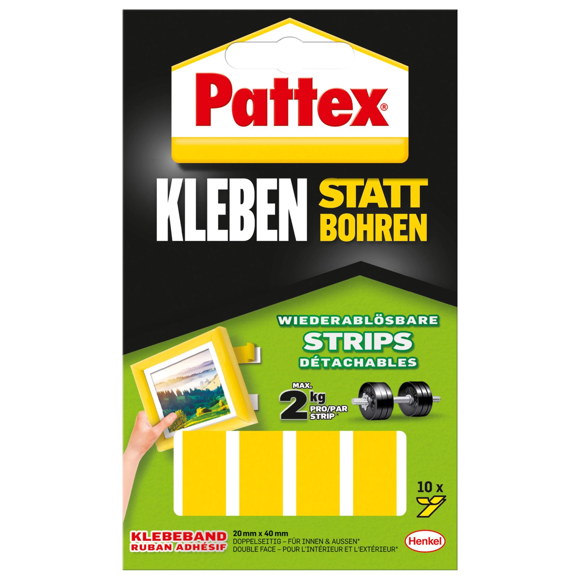 Montage-Klebe-Strips wieder ablösbar 10St
