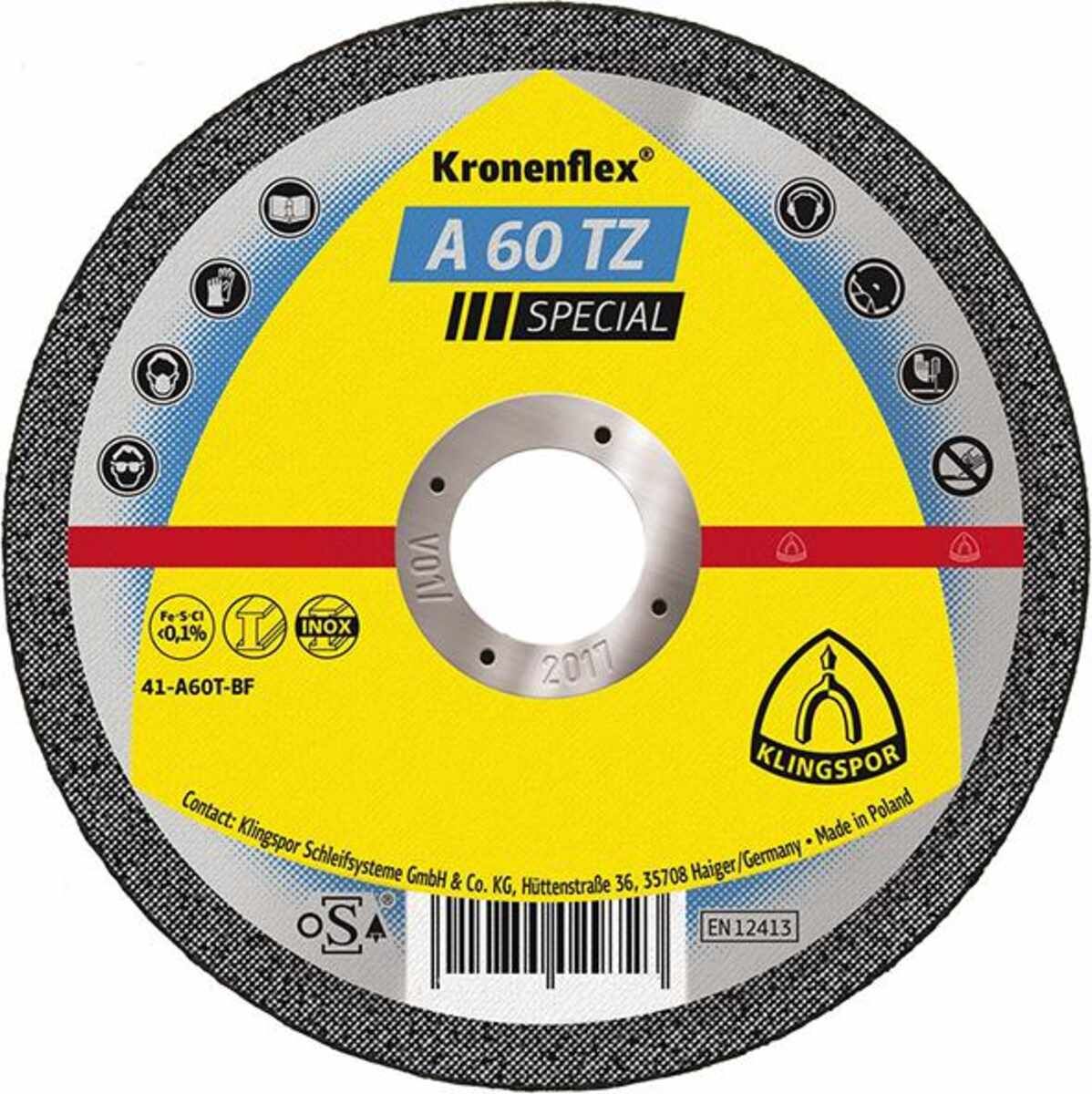Trennscheibe gerade A60TZ125x1 mm KLINGSPOR