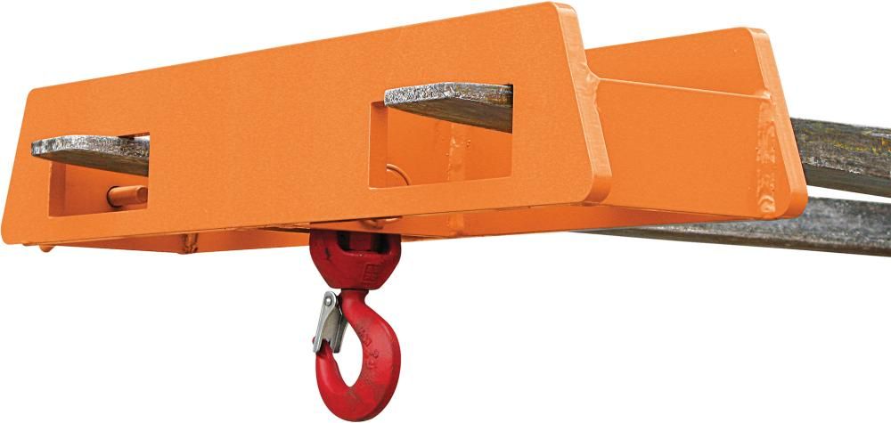 Lasthaken Stapler- Aufsatz über zwei Gabelzinken RAL 2004, 2500 kg