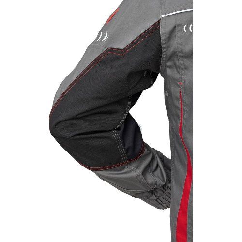 Jacke Flex grau/schwarz/rot Gr. 2XL FORTIS
