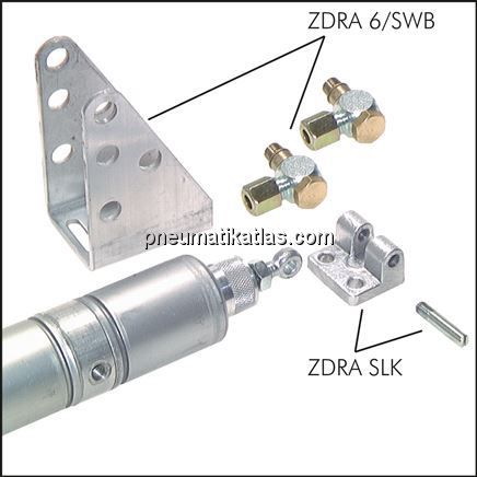 Doppeltwirkender Zylinder für RWA-Lichtkuppeln 300 mm Hub