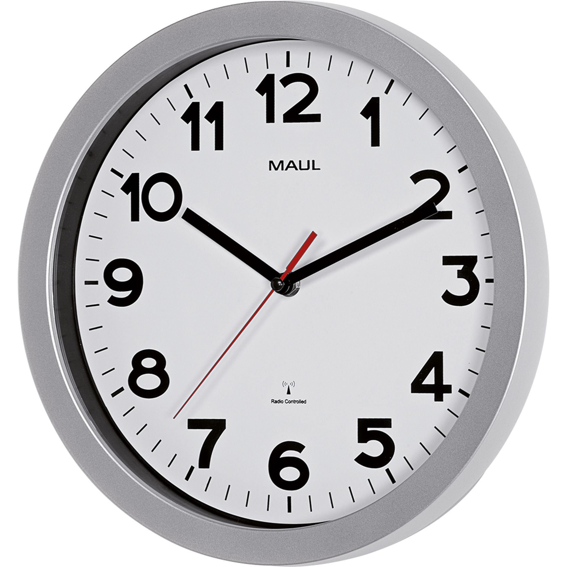Wanduhr MAULstep 30cm silber