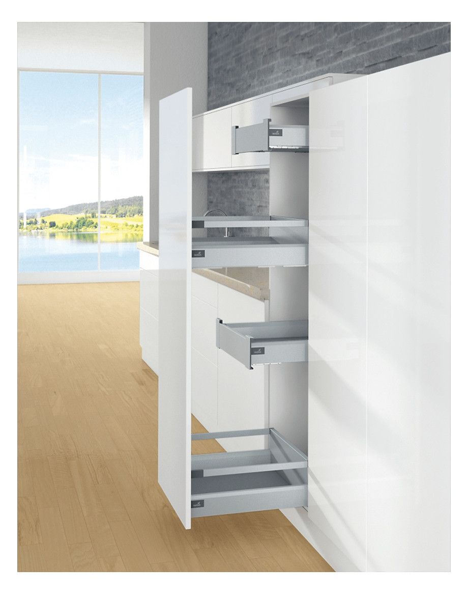 HETTICH Stahlschubkastenzargen Set ArciTech silber