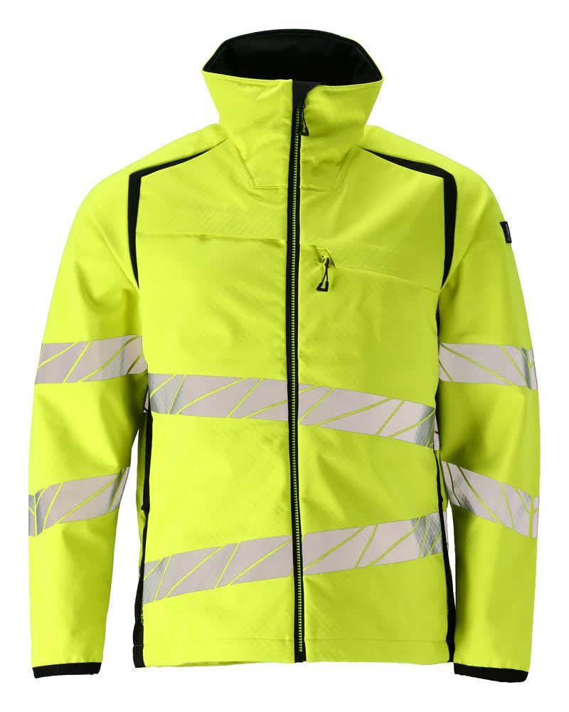 Softshell Jacke Hi-vis Gelb/Schwarz, 2XL