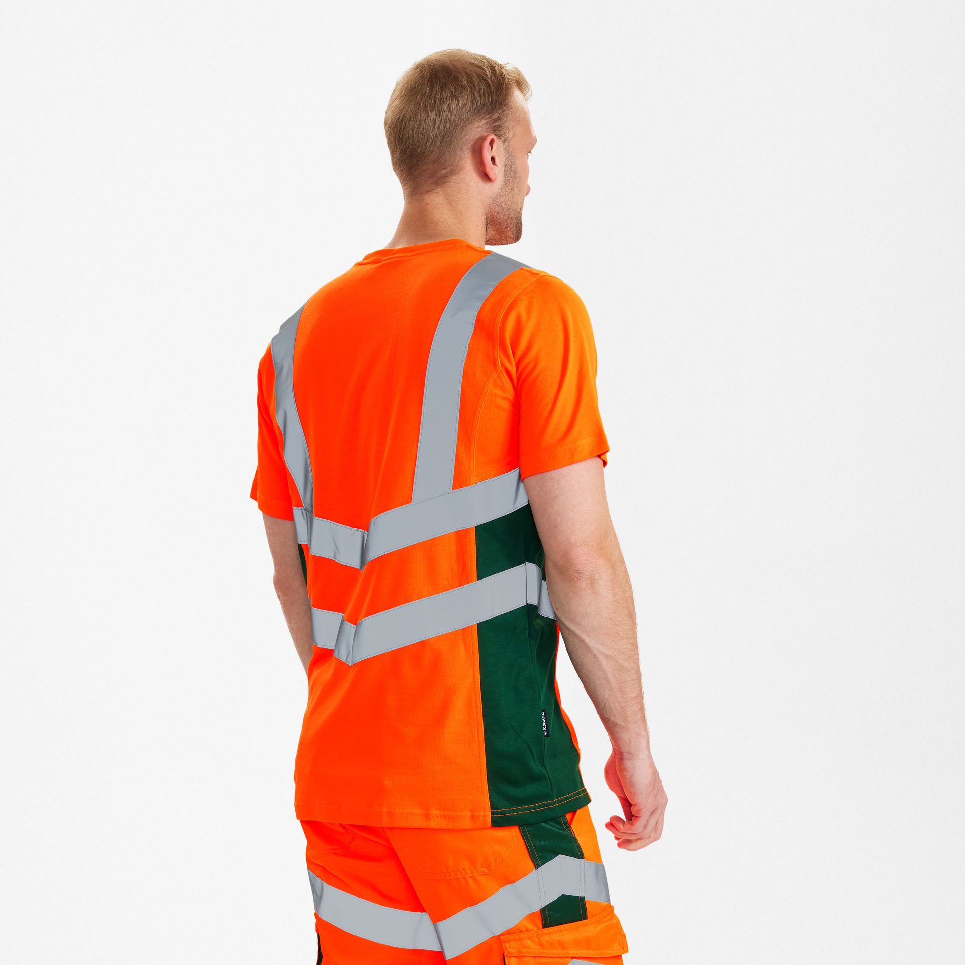 Safety T-Shirt Orange/Grün, Gr. 3XL