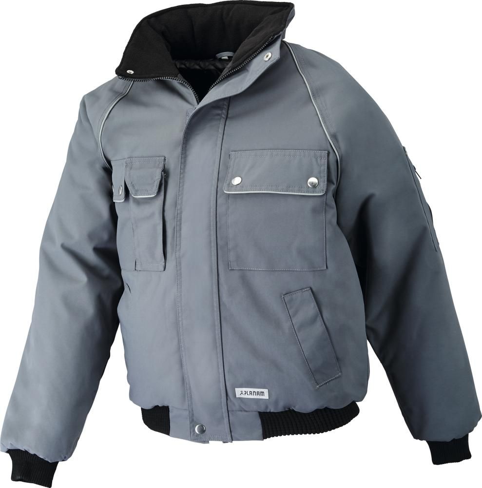 Winter-Blouson,Canvas Gr.M,grau/schwarz