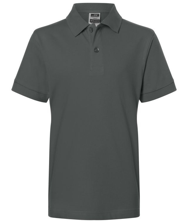 Classic Polo Junior Hochwertiges Polohemd mit Armbündchen grau, Gr. XL