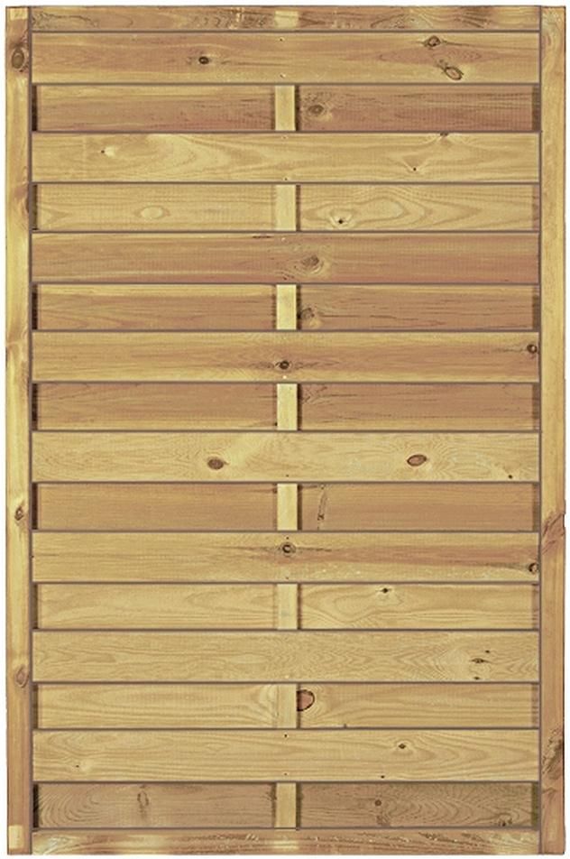 Maxi-Massiv-Zaun 100x150cm Rahmen 45/45mm kdi grün Lamellen geriffelt & geschraubt