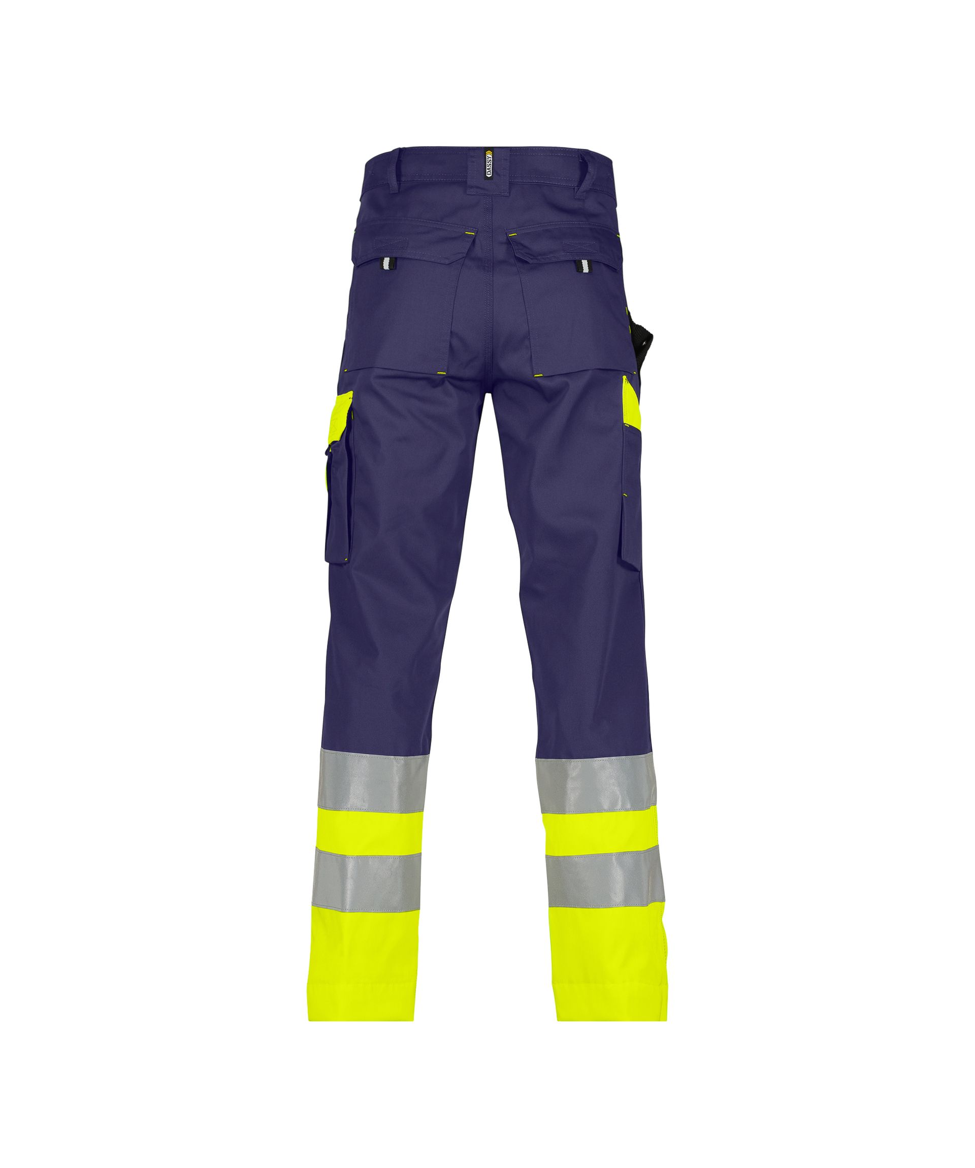DASSY® Omaha - Warnschutzhose - dunkelblau/neongelb, Gr. 42