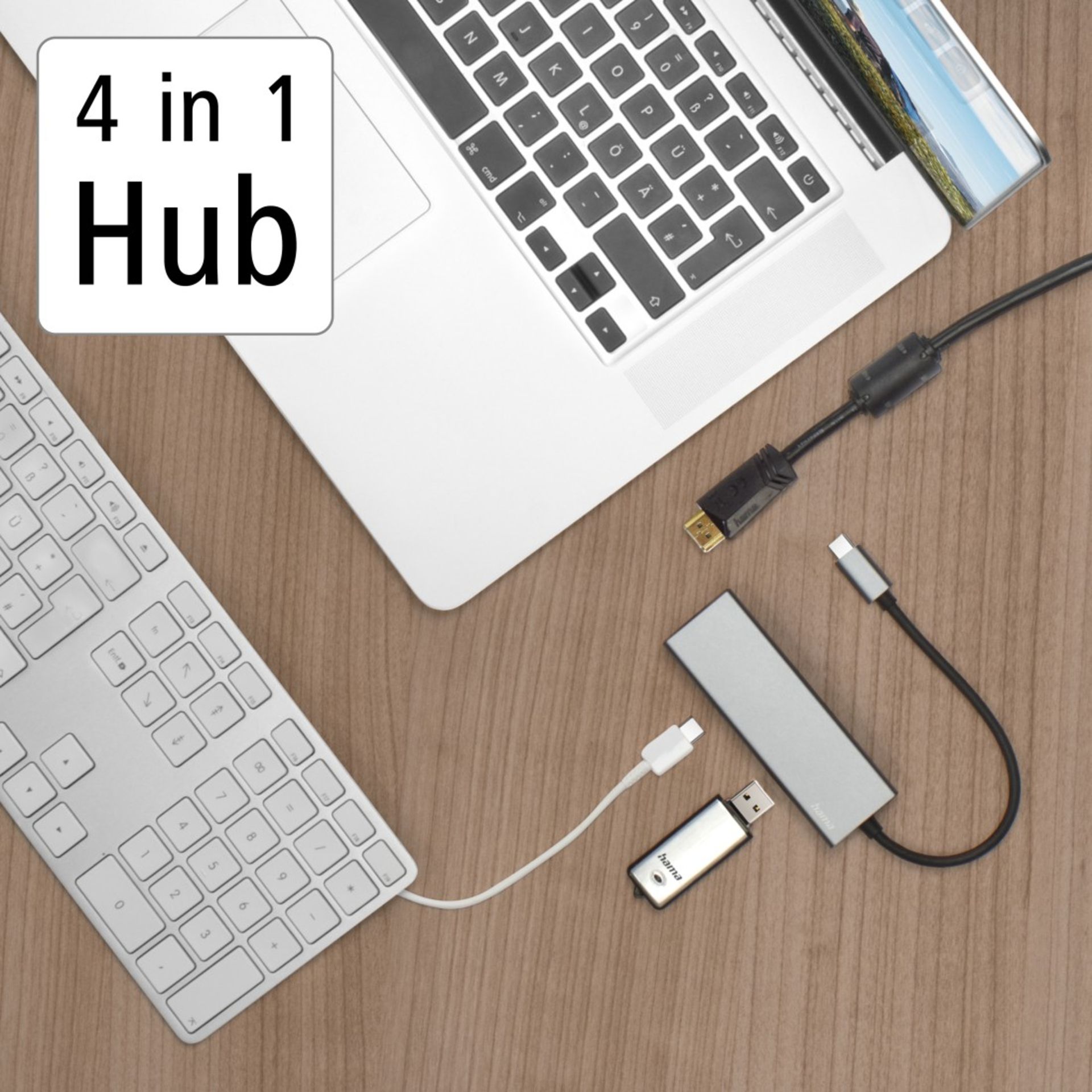 USB-C-Hub Multiport 4Ports
