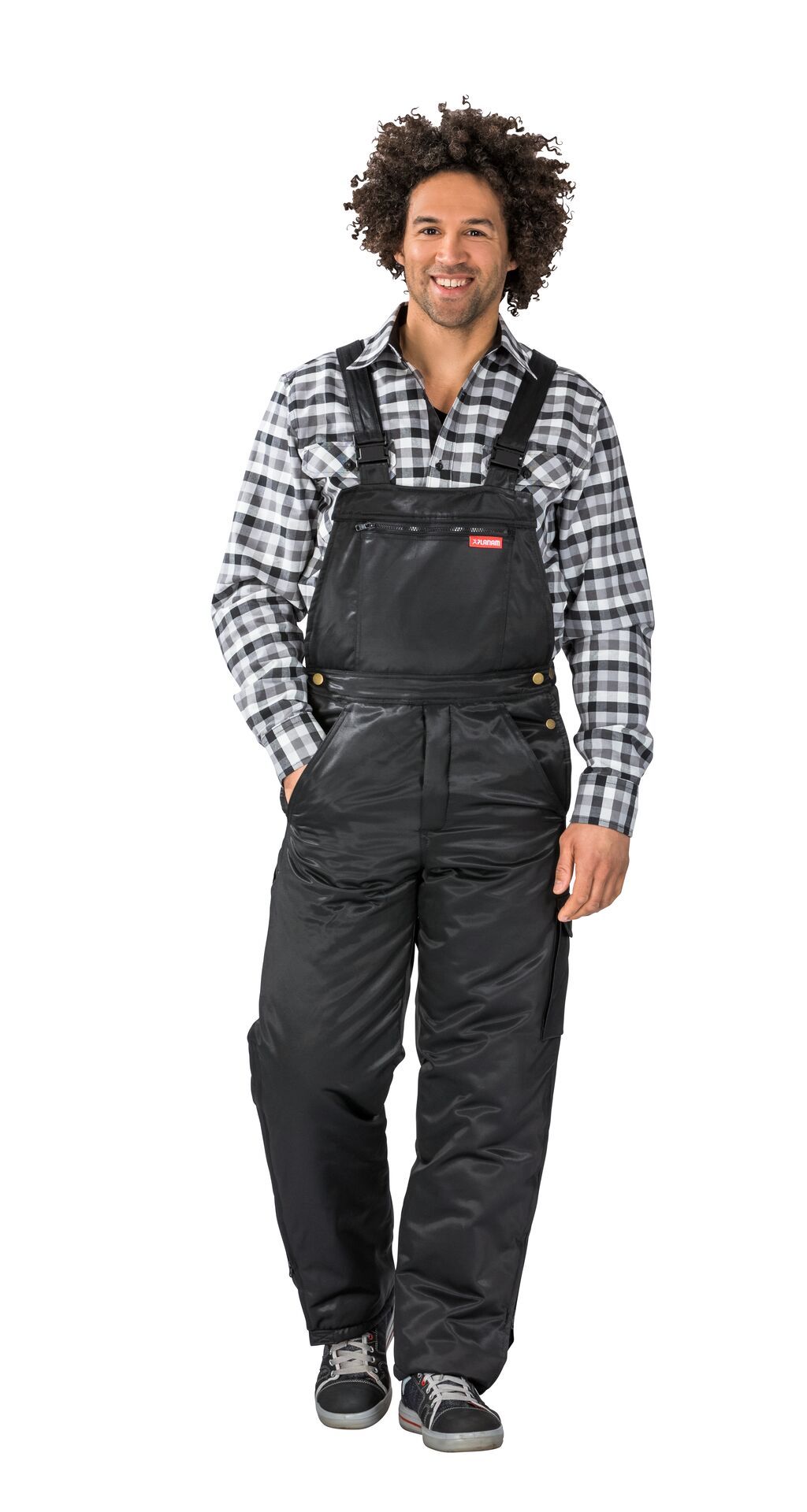 Planam Gletscher Piloten Latzhose Outdoor schwarz Gr. S