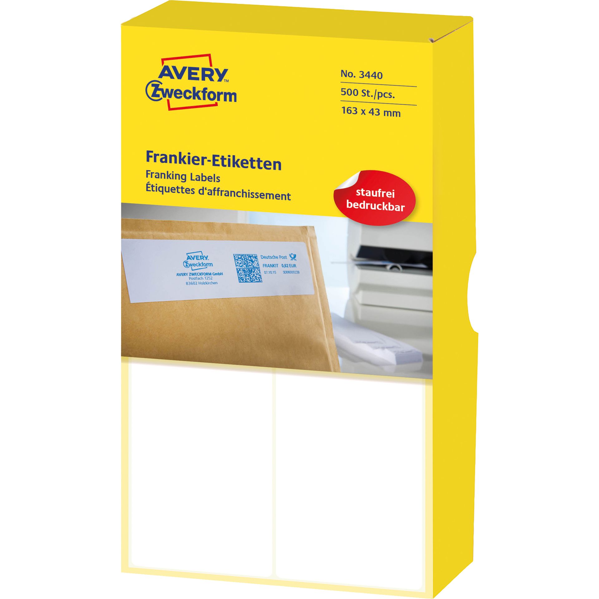 Frankieretiketten  163x43mm 500St