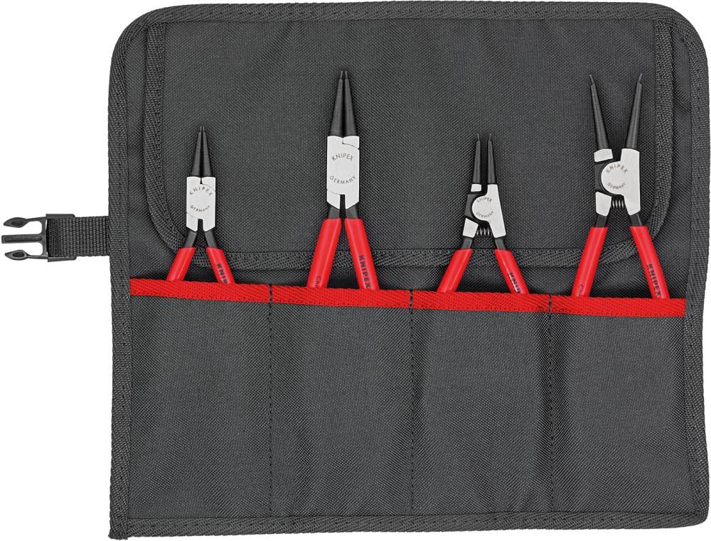 Sicherungsringzangen-Satzin Rolltasche 4-teilig KNIPEX