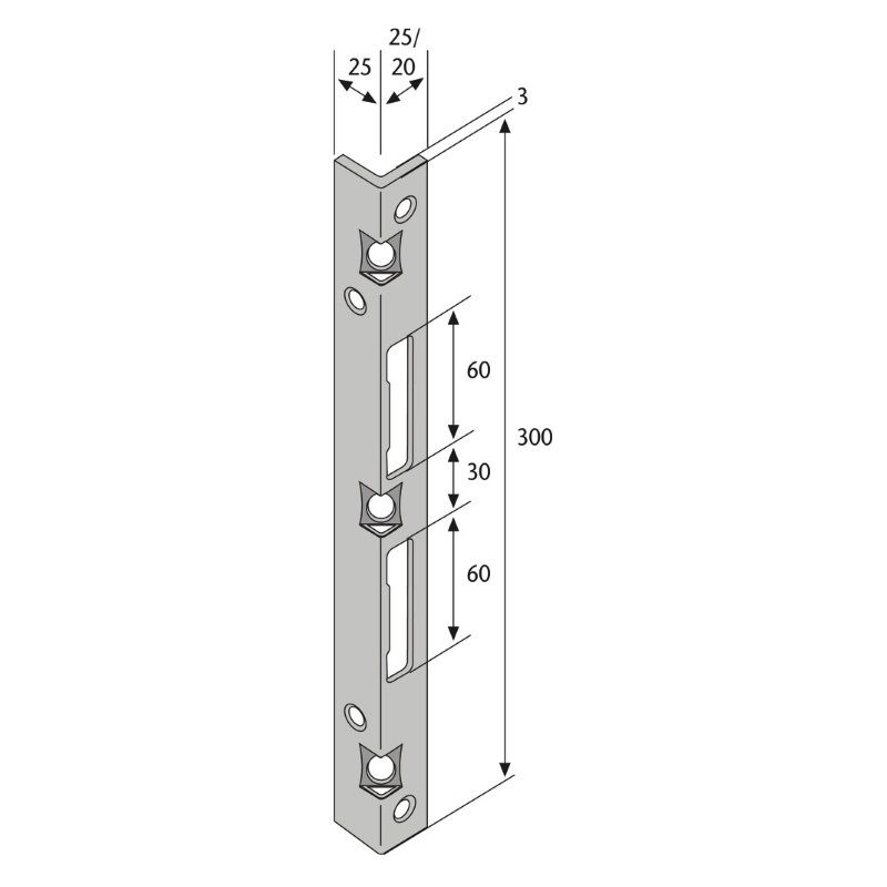 ABUS Sicherheitsschliessblech "SSB 400  SB"