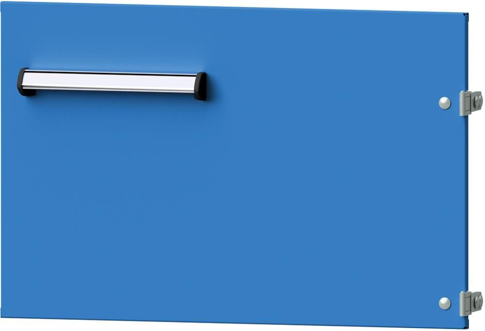 Format Tür Fronthöhe 340mm RAL 7035/5012 rechts anschlagend