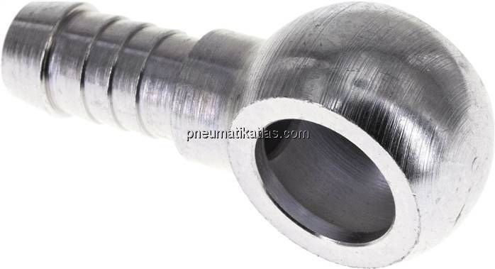 Schlauchnippel 14mm Ring, 9 - 10mm, Stahl verzinkt