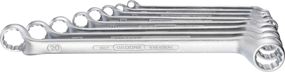 Doppelringschlüssel-Satz DIN838 6-22mm 8-teilig in Karton Gedore