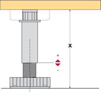 Sockelverst.fuß,44747,50mm,Ø78mm,schwarz