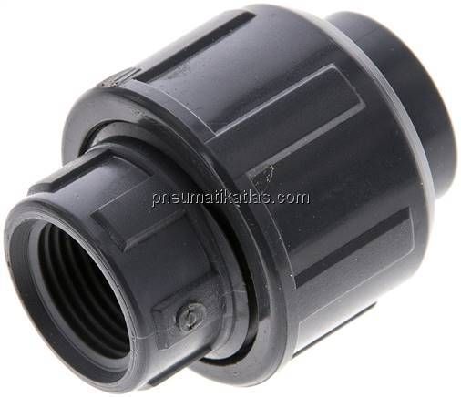 Gewindeverschraubung, PVC-U/ EPDM, Rp 3/8" IG