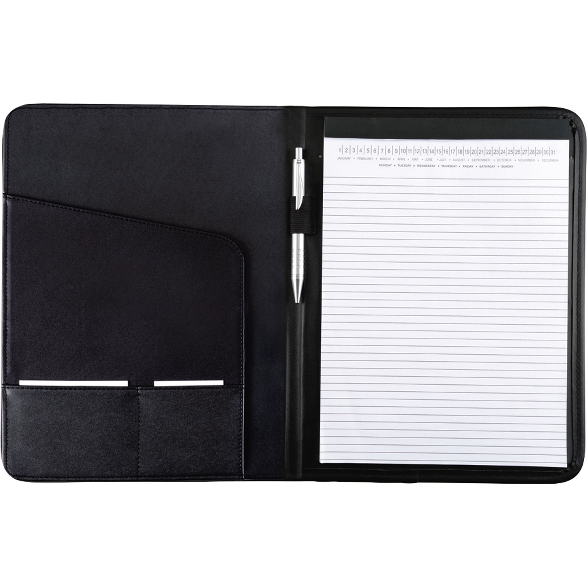Schreibmappe Savona A4 Lederimitat sw