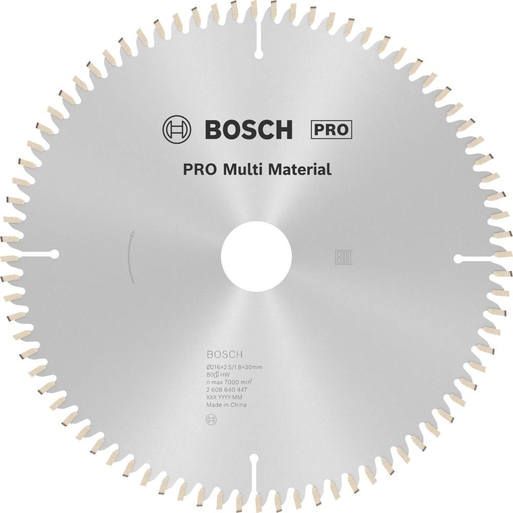 HM-Kreissägeblatt 216x2,5/1,8x30 80Z Bosch VE à 1 Stück Multi Material