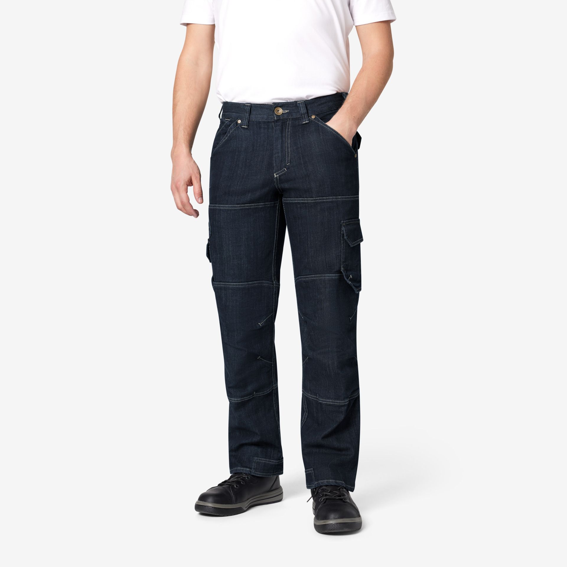 FHB Stretch-Jeans Arbeitshose WILHELM schwarzblau - Gr. 44