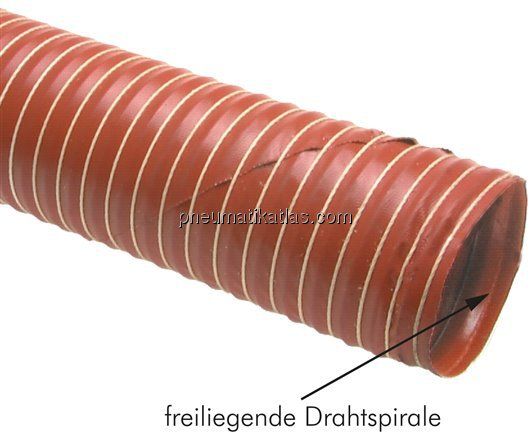 Silikon-Heißluftschlauch, einlagig, 13mm