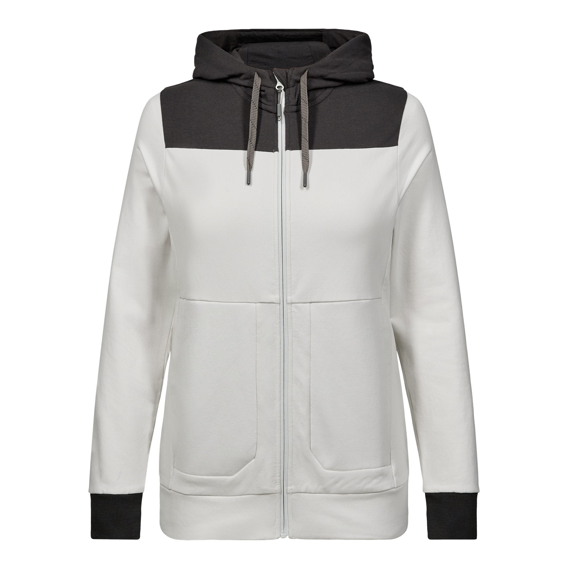 Entire Damen Sweatcardigan mit Kapuze Bone White / Anthracite Grey, Gr. XS