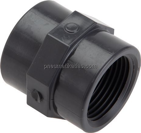 Muffe Rp 3/8"-Rp 3/8", PVC-U
