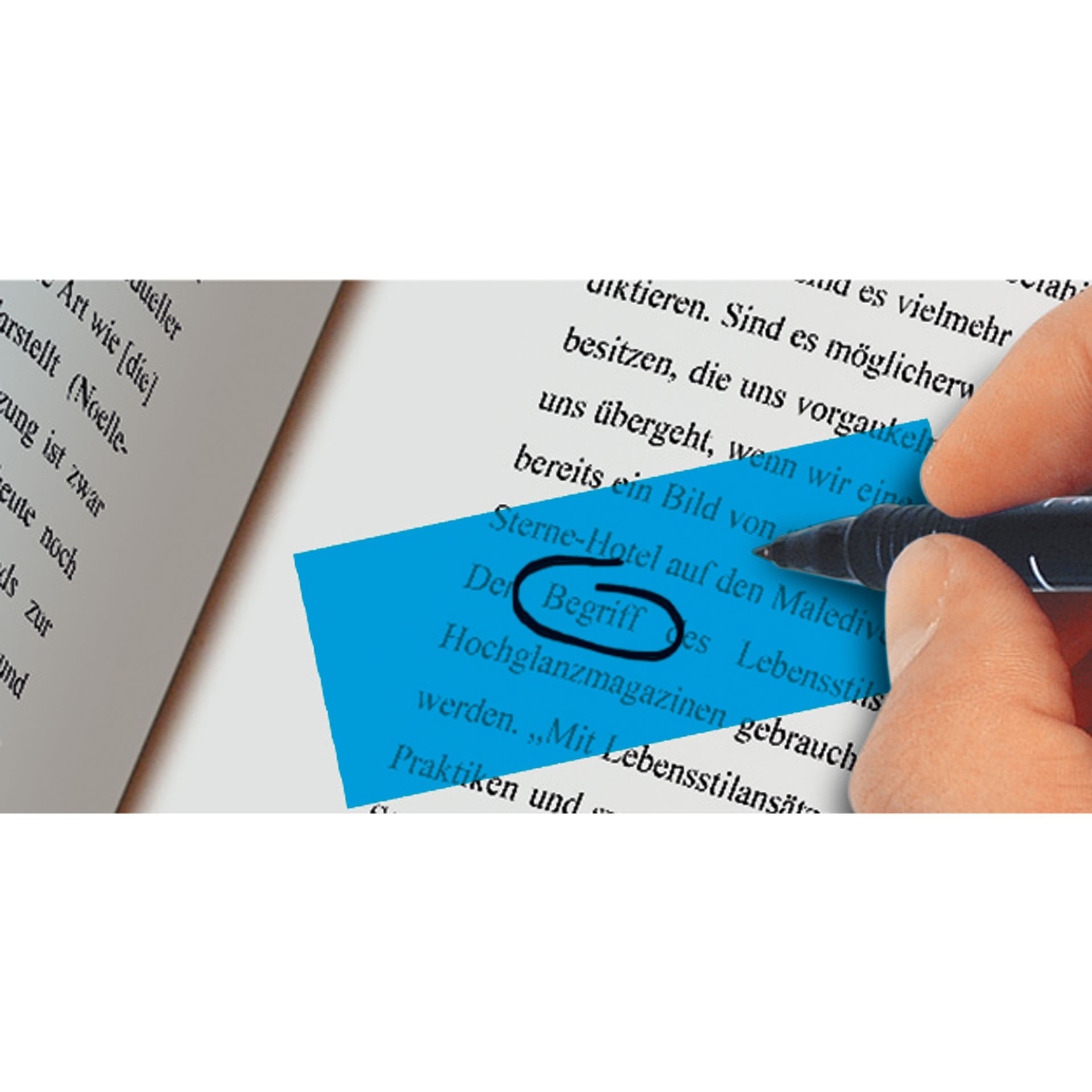 Haftmarker 50x80mm farbig sortiert 4 St./Pack.
