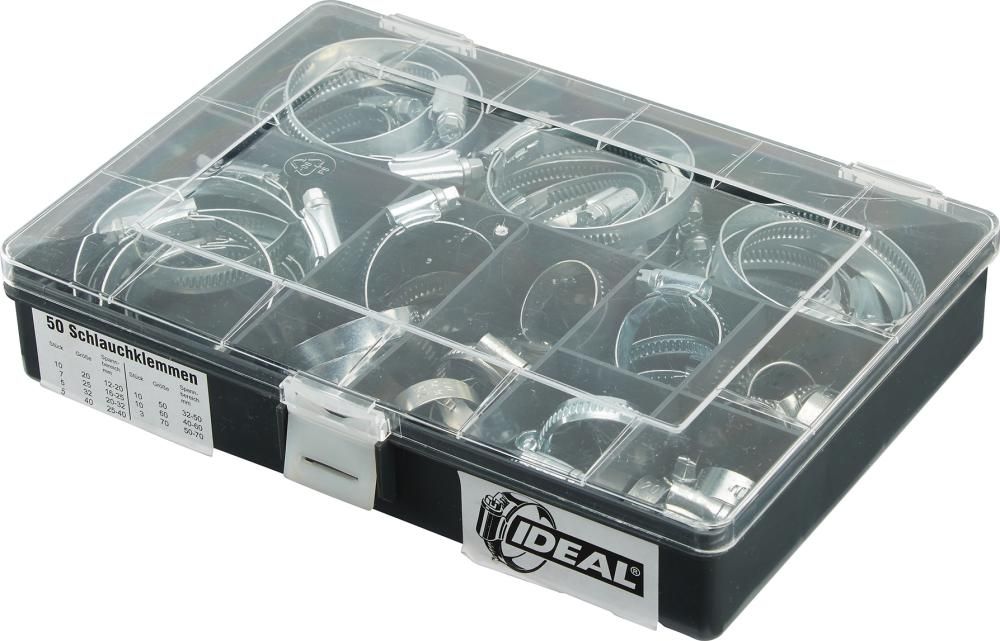 IDEAL Schlauchschellen-Set W1 9mm sortiert