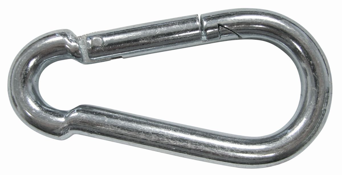 Feuerwehrkarabinerhaken Eisen verzinkt 100 x 10 mm