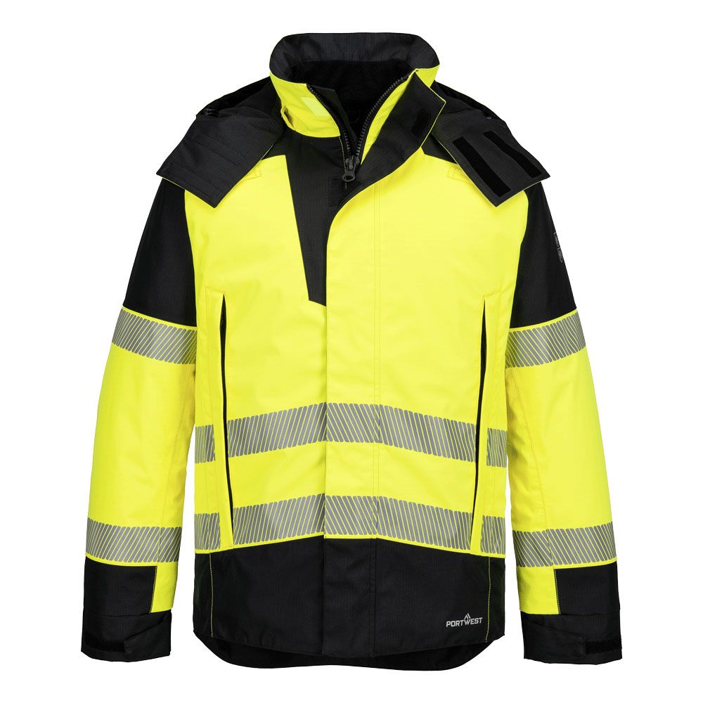Portwest PW3 Warnschutz-Regenjacke, Gelb, Gr. S