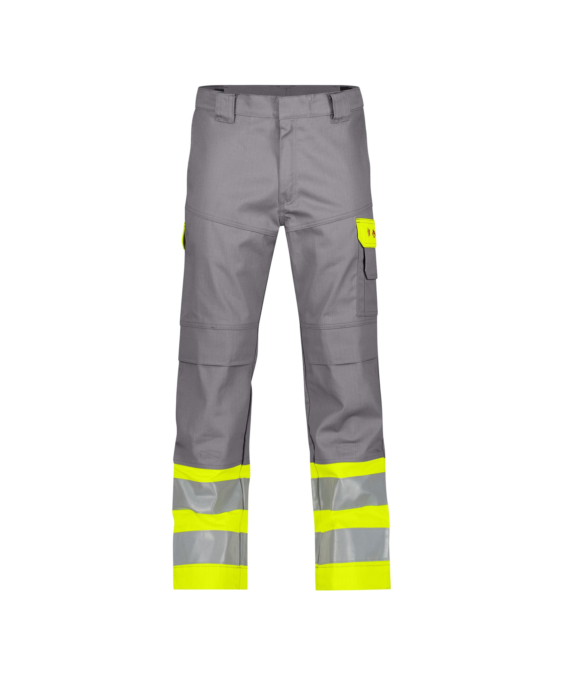 DASSY® Lenox - Multinorm Warnschutzhose mit Kniepolstertaschen - graphitgrau/neongelb, Gr. 42