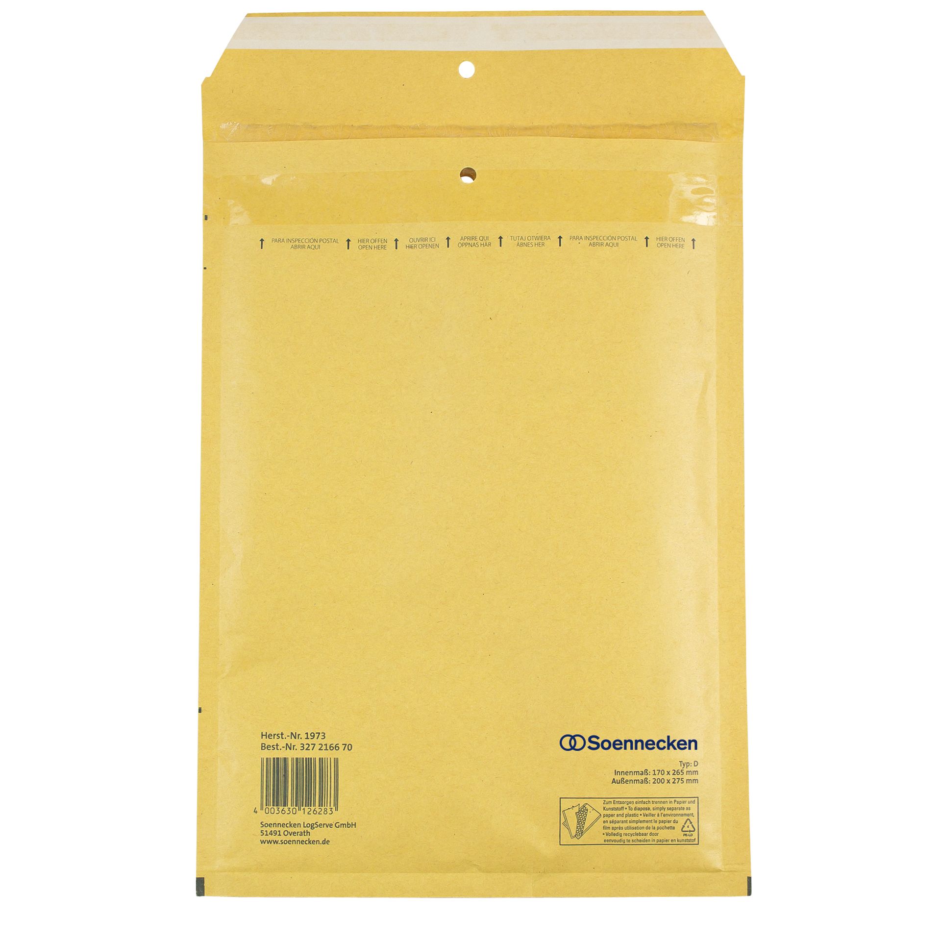 Luftpolstertasche D/1 170x265mm hk br 100St